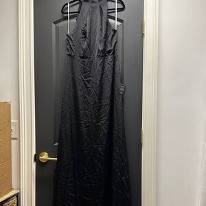 Lulu's Black Halter Maxi Dress